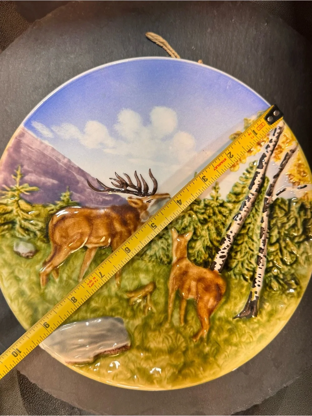 VTG German Majolica Relief 9.5